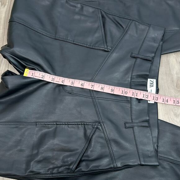 Zara faux leather high waisted corsy pants size 4 - Picture 7 of 11